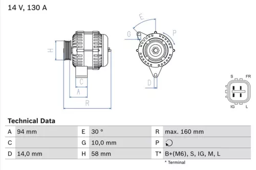 Dynamo BOSCH 0 986 049 221)