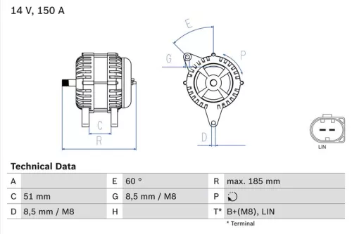 Dynamo BOSCH 0 986 048 380)