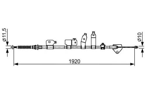 Cable Pull, parking brake BOSCH 1 987 482 438)