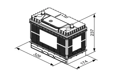 Starter Battery BOSCH 0 092 T30 500)