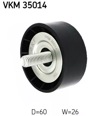 Ombuigings-/geleidingspoelie, V-geribbelde riem SKF VKM 35014)