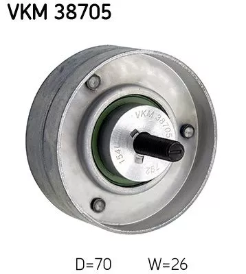 Ombuigings-/geleidingspoelie, V-geribbelde riem SKF VKM 38705)