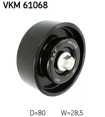 Ombuigings-/geleidingspoelie, V-geribbelde riem SKF VKM 61068)