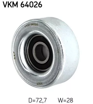 Ombuigings-/geleidingspoelie, V-geribbelde riem SKF VKM 64026)