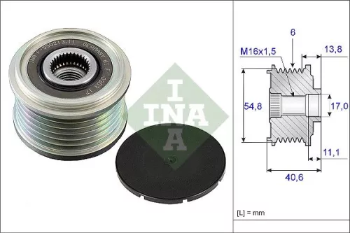 Alternator Freewheel Clutch Schaeffler INA 535 0102 10)