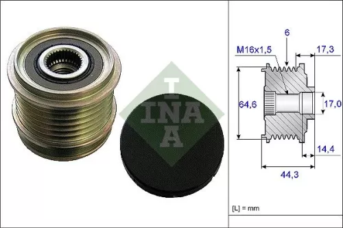 Vrijloopkoppeling van de dynamo Schaeffler INA 535 0130 10)