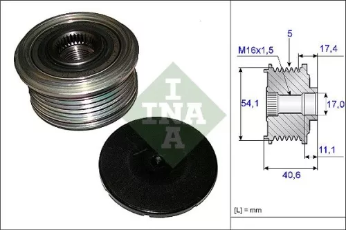 Vrijloopkoppeling van de dynamo Schaeffler INA 535 0089 10)