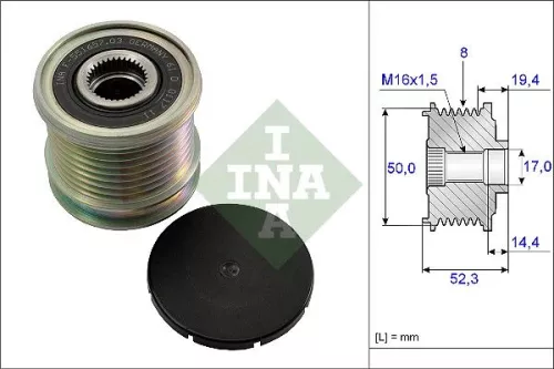 Vrijloopkoppeling van de dynamo Schaeffler INA 535 0111 10)