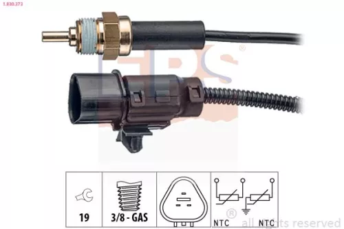 Sensor, koelvloeistoftemperatuur EPS 1.830.373)