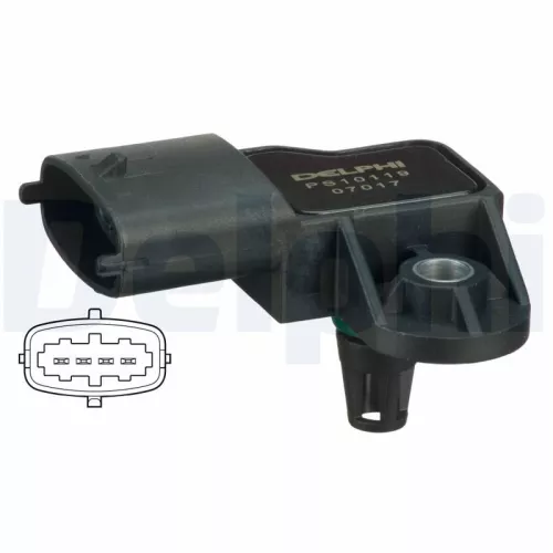 Sensor, druk in het inlaatspruitstuk DELPHI PS10119)