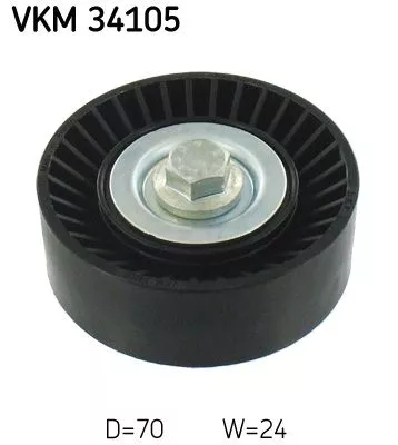Ombuigings-/geleidingspoelie, V-geribbelde riem SKF VKM 34105)