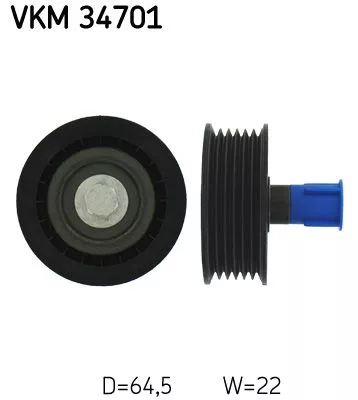 Ombuigings-/geleidingspoelie, V-geribbelde riem SKF VKM 34701)