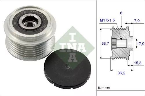 Alternator Freewheel Clutch Schaeffler INA 535 0098 10)