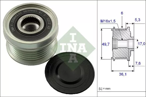 Vrijloopkoppeling van de dynamo Schaeffler INA 535 0134 10)