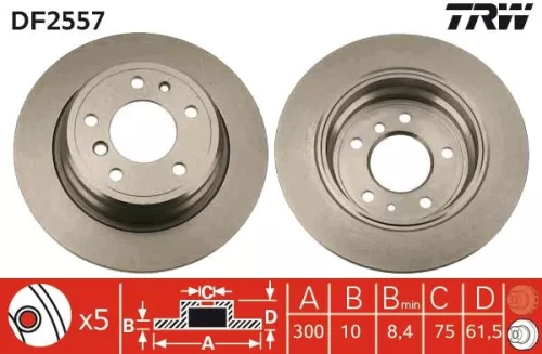 Remschijf TRW DF2557)