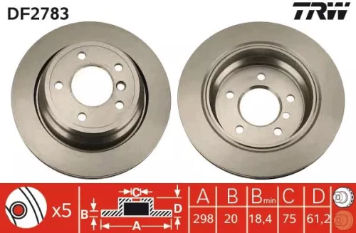 Remschijf TRW DF2783)