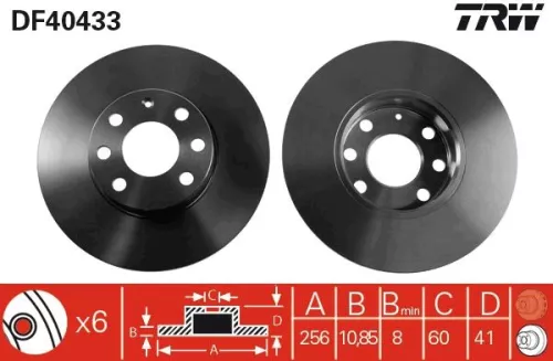 Remschijf TRW DF4043)