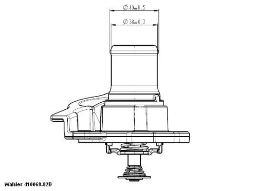 Thermostaat, koelvloeistof BorgWarner (Wahler) 410937.82D)