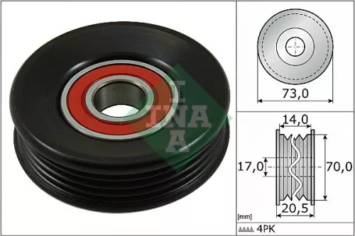 Spanrol, V-geribbelde riem Schaeffler INA 531 0853 10)