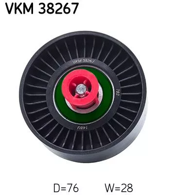 Ombuigings-/geleidingspoelie, V-geribbelde riem SKF VKM 38267)