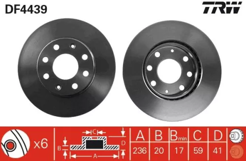 Remschijf TRW DF4439)