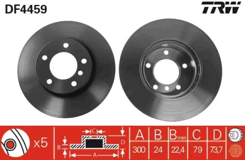 Remschijf TRW DF4459)