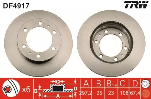 Remschijf TRW DF4917)