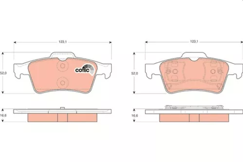 Brake Pad Set, disc brake TRW GDB1469)