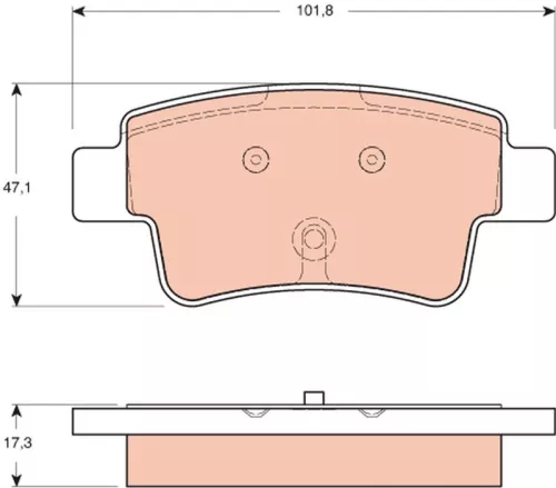 Brake Pad Set, disc brake TRW GDB1656)