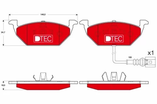 Brake Pad Set, disc brake TRW GDB1658DTE)