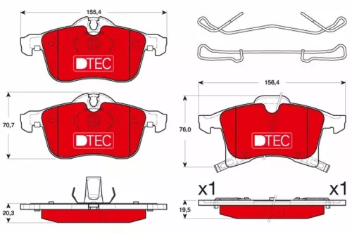 Brake Pad Set, disc brake TRW GDB1668DTE)