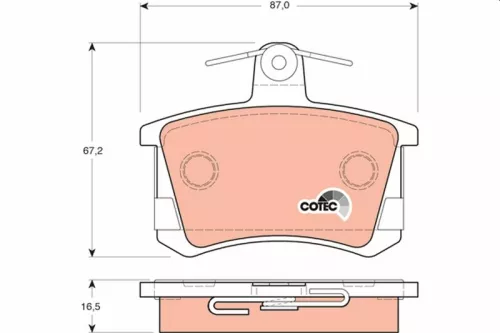 Brake Pad Set, disc brake TRW GDB1163)