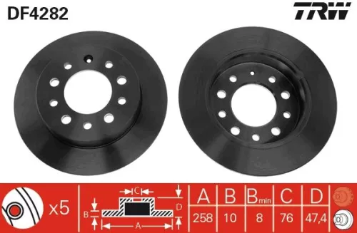 Remschijf TRW DF4282)