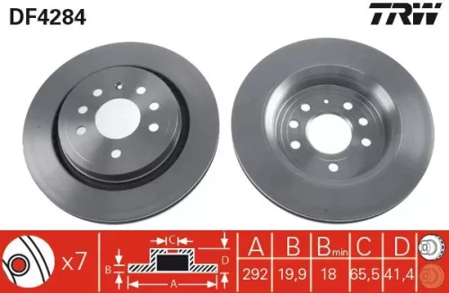 Remschijf TRW DF4284)