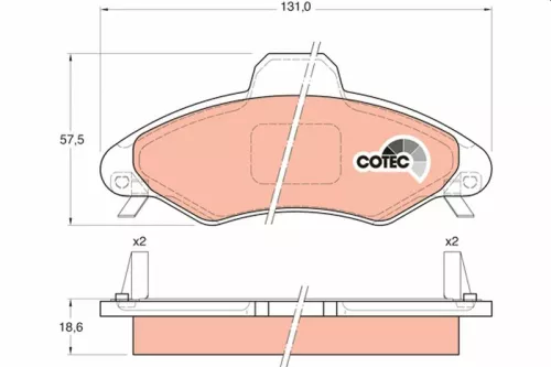 Brake Pad Set, disc brake TRW GDB1349)