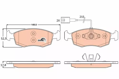Brake Pad Set, disc brake TRW GDB1900)