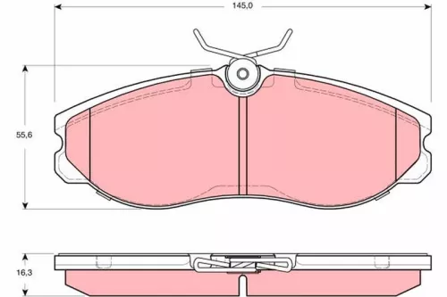Brake Pad Set, disc brake TRW GDB3313)