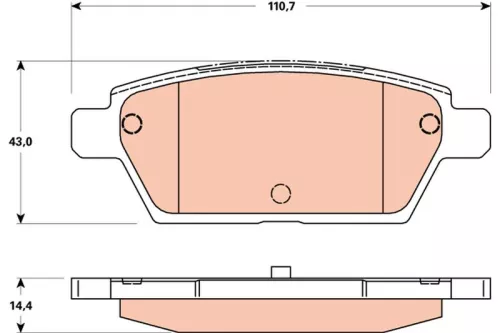 Remblokkenset, schijfrem TRW GDB3517)