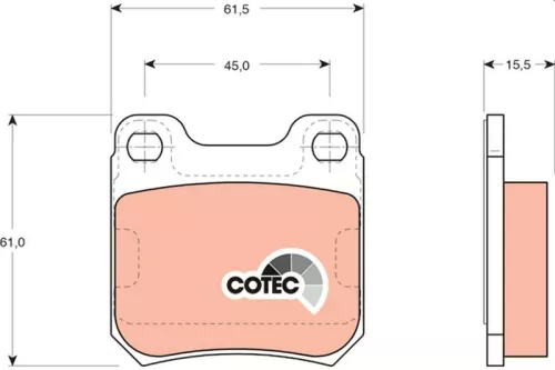 Brake Pad Set, disc brake TRW GDB915)