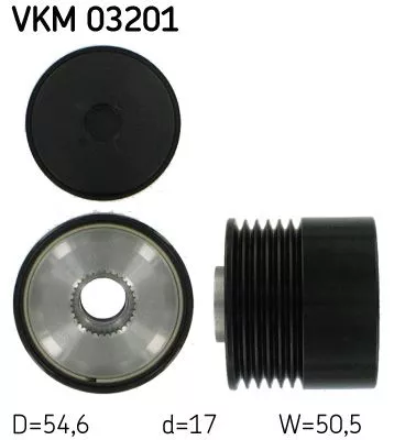 Vrijloopkoppeling van de dynamo SKF VKM 03201)