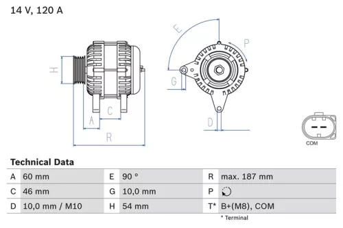 Dynamo BOSCH 0 986 080 350)