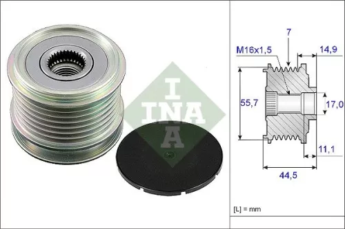 Vrijloopkoppeling van de dynamo Schaeffler INA 535 0042 10)