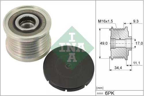 Vrijloopkoppeling van de dynamo Schaeffler INA 535 0075 10)