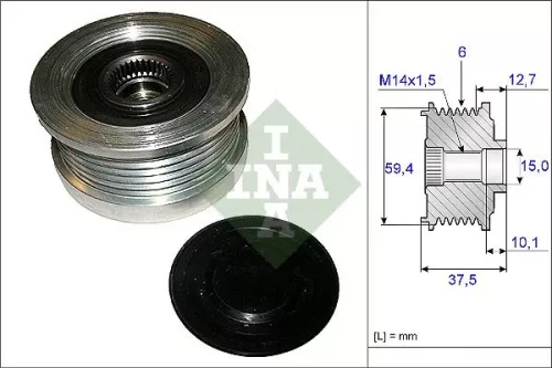 Vrijloopkoppeling van de dynamo Schaeffler INA 535 0110 10)