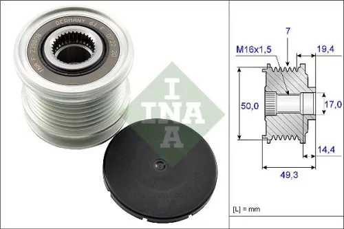 Vrijloopkoppeling van de dynamo Schaeffler INA 535 0140 10)