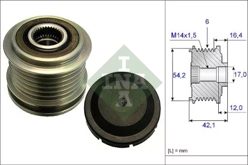 Alternator Freewheel Clutch Schaeffler INA 535 0181 10)