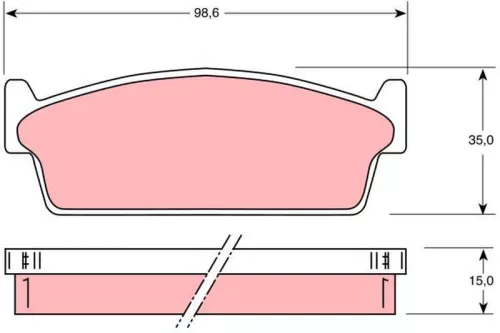 Remblokkenset, schijfrem TRW GDB1021)