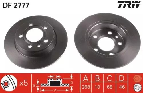 Brake Disc TRW DF2777)