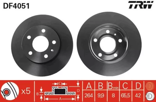 Brake Disc TRW DF4051)