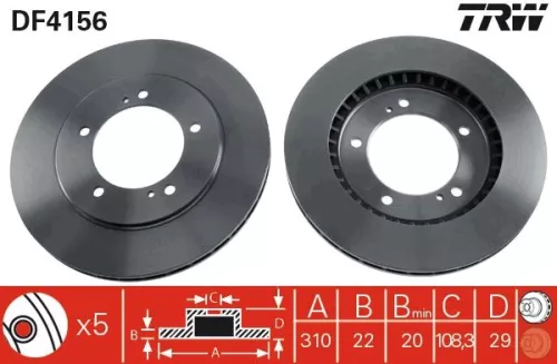 Remschijf TRW DF4156)